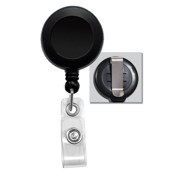 Blue Smiley Face Badge Reel - Picture 2 of 3